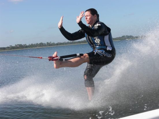 Guest Blogger Karen Putz, a.k.a. Deaf Mom, is a prolific barefoot water skier as well as writer for the deaf and hearing loss community.