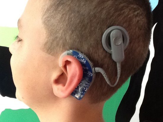 Young Daniel from Kansas City sports his KC Royals ear gear just in time for baseball season. Way to rock that royal blue, Daniel!