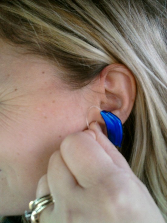 Blue is my favorite holiday color, so of course it was my choice when selecting my new Verso hearing aids from ReSound.