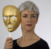 Guest Blogger Gael Hannan is famous speaker, writer, and performer who poignantly unveils her 'hearing loss mask' for audiences worldwide.