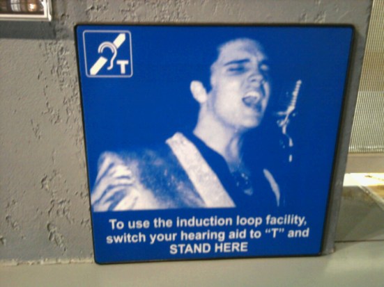 While on a family trip to Graceland this spring, I heard Elvis' magnificent voice crystal-clear, thanks to facility-wide looping and captioning.