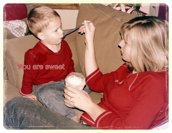 How could you not love to share the same scoop of chocolate with a cute boy?